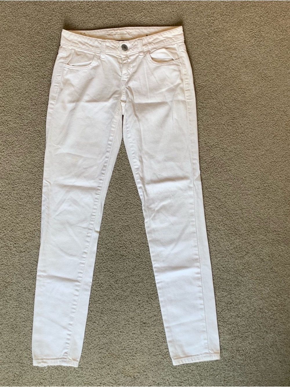 American Eagle Outfitters Women's White Skinny Jeans Size 0